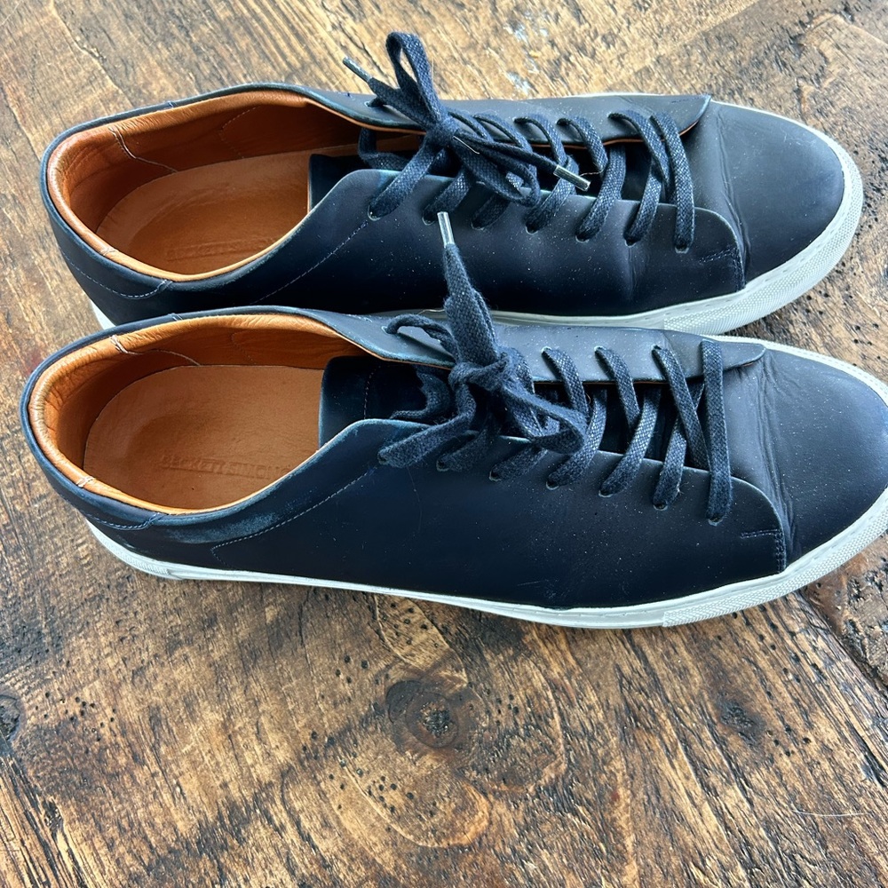 Beckett Simonon Navy Leather Sneakers